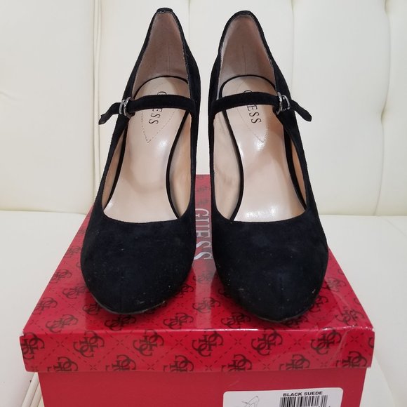 Guess Shoes - Women Size 10 Guess Black Suede Mary Jane Stilettos